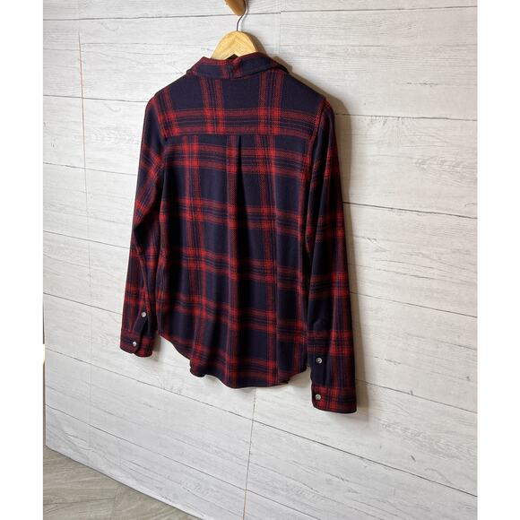 Faherty Shirt Womens Size Small Navy & Red Legend in Arlington Plaid Button Down - Picture 13 of 16